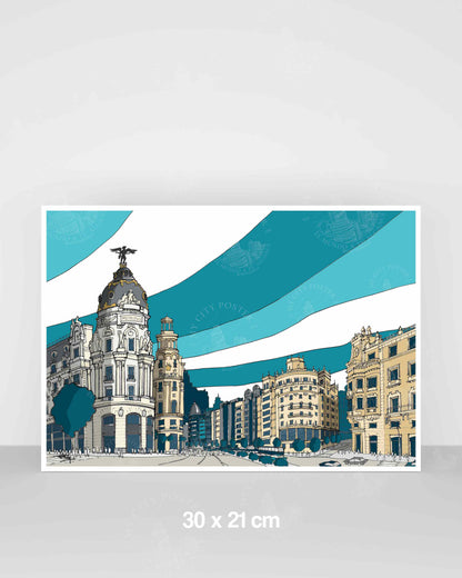 Madrid - Gran Vía - Azul