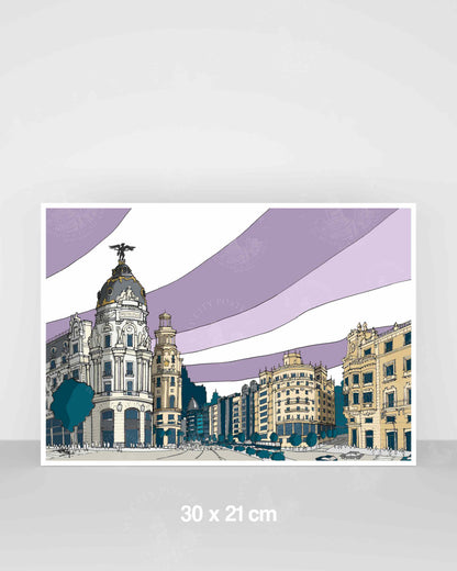 Madrid - Gran Vía - Morado