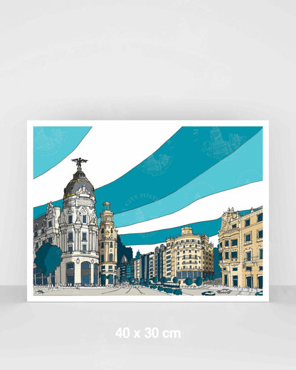 Madrid - Gran Vía - Azul